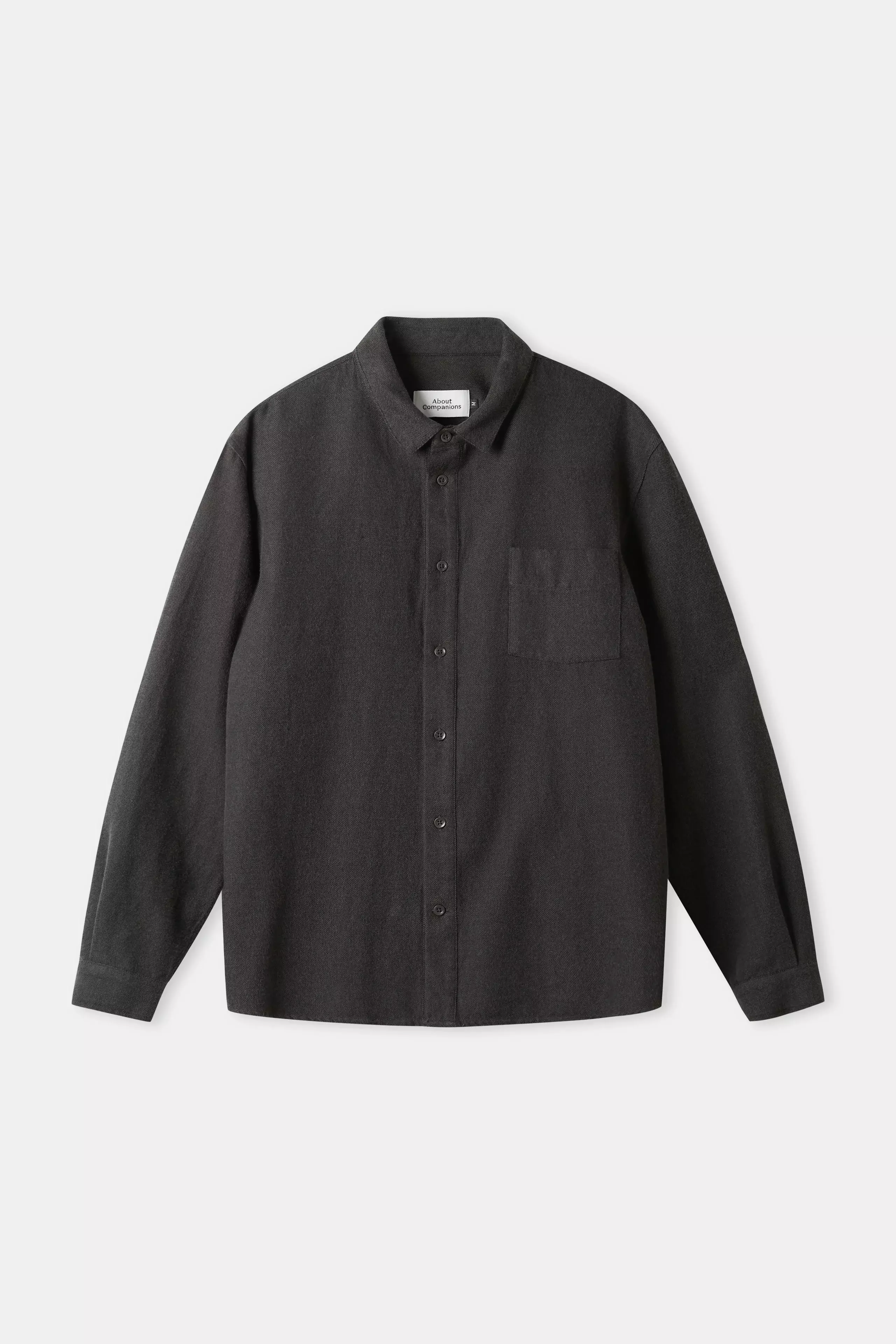 About Companions Simon Black Olive Eco Flannel Shirt Hemd Herren olivgrün